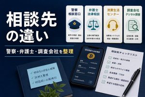 相談先の違い 警察・弁護士・調査会社を整理