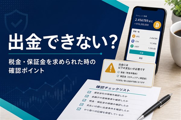 仮想通貨詐欺で出金できない時の税金・保証金確認ポイント