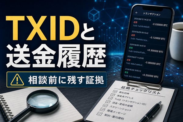 TXIDと送金履歴 相談前に残す証拠