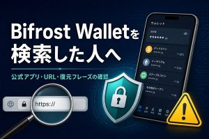 Bifrost Walletを検索した時に公式アプリとURLを確認する画面
