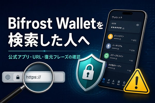 Bifrost Walletを検索した時に公式アプリとURLを確認する画面