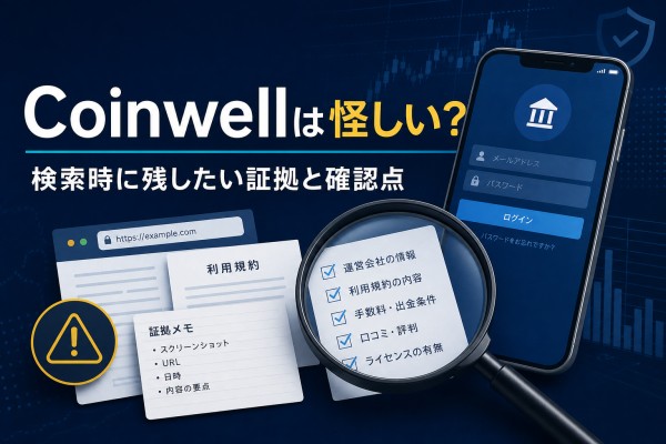 Coinwellは怪しい?検索時に残したい証拠と確認点