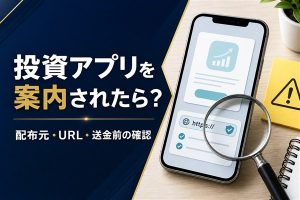 投資アプリを案内されたら？配布元・URL・送金前の確認ポイント