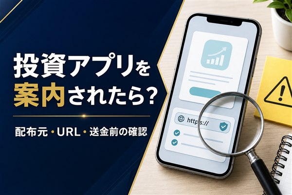 投資アプリを案内されたら?配布元・URL・送金前の確認ポイント